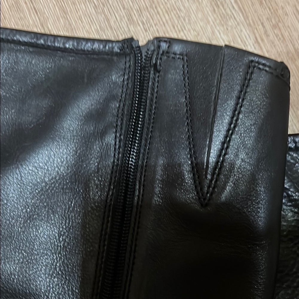 Franco Sarto Black Leather Knee-High Boots - Size 10 - Picture 7 of 10